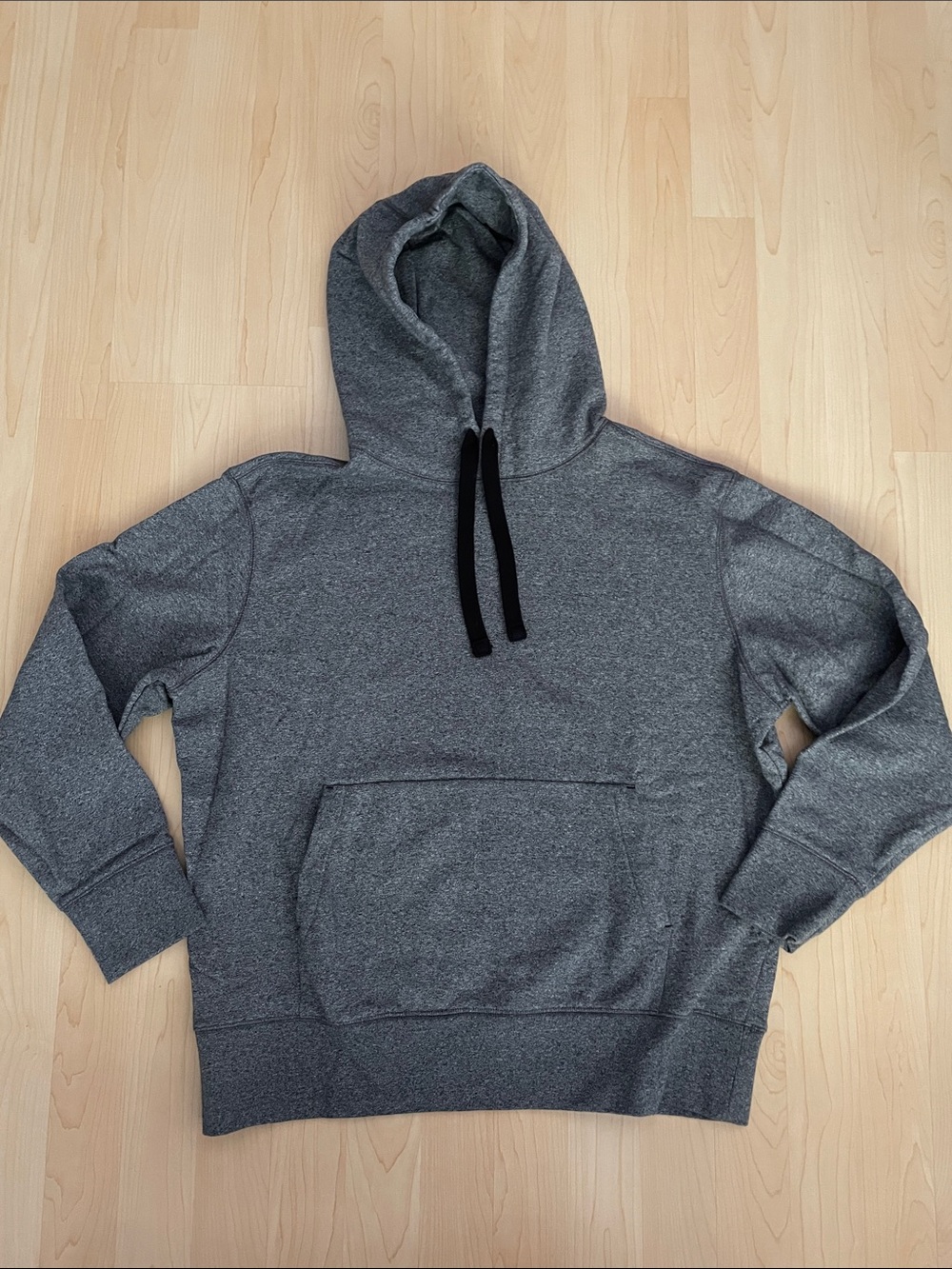 Banana Republic - Men's Dark Heathered Gray Hooded Pullover Sweatshirt